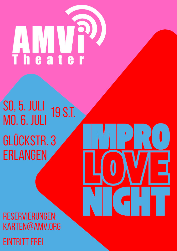 Plakat zum Improtheater, Künstler unbekannt